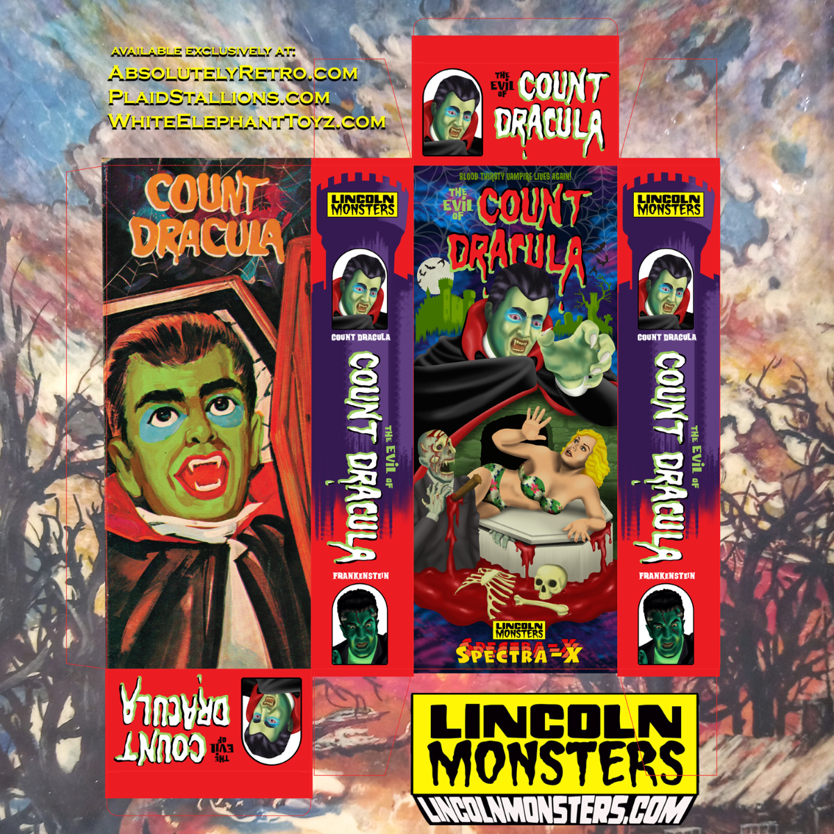 Lincoln Monsters Packaging Reveal “The Evil of Count Dracula”